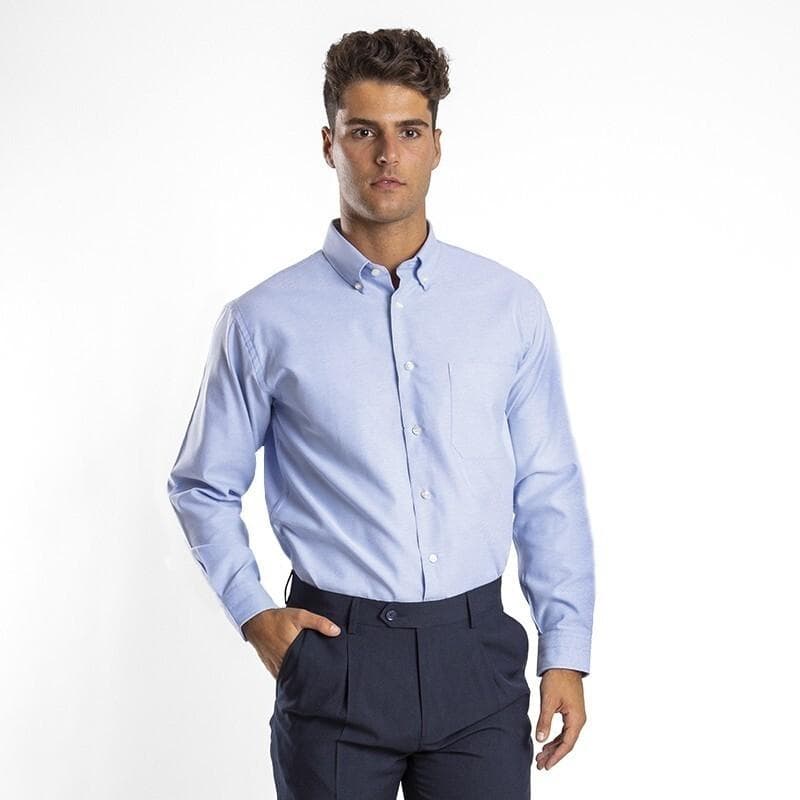 Camisa Oxford de manga larga para hombre, modelo 105L (camisa para personalizar)