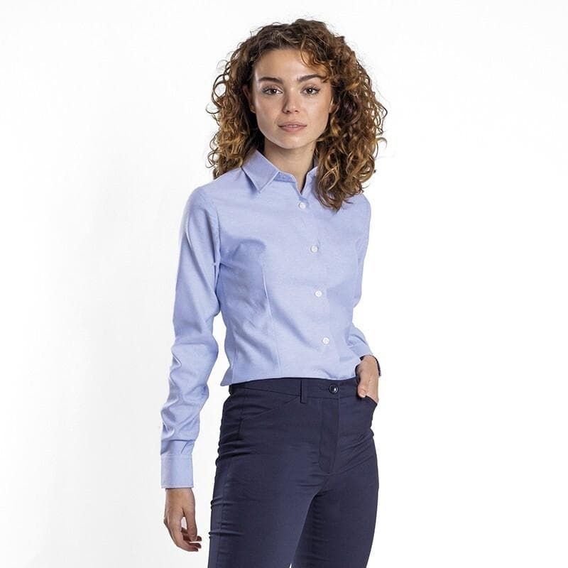 Camisa Oxford de manga larga para mujer, modelo 115L (camisa para personalizar)