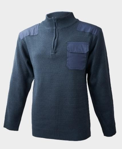 Jersey con refuerzos y cuello con cremallera, modelo 1072 (sudadera o jersey para personalizar)