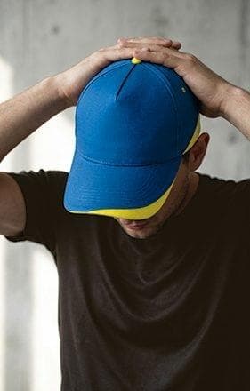 Gorra bicolor, modelo FORT (gorra o gorro para personalizar)